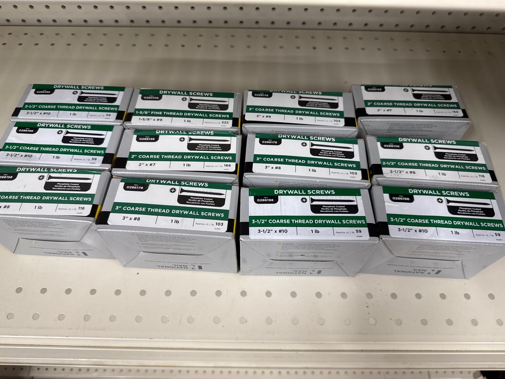 Large lot of drywall screws