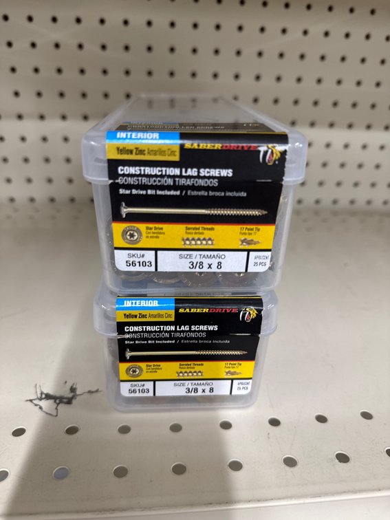 Lot of 2 tubs construction lag screws