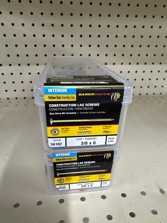 Lot of 2 tubs construction lag screws