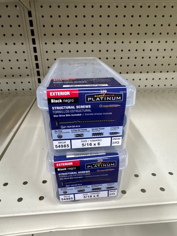Lot of 2 tubs structural screws