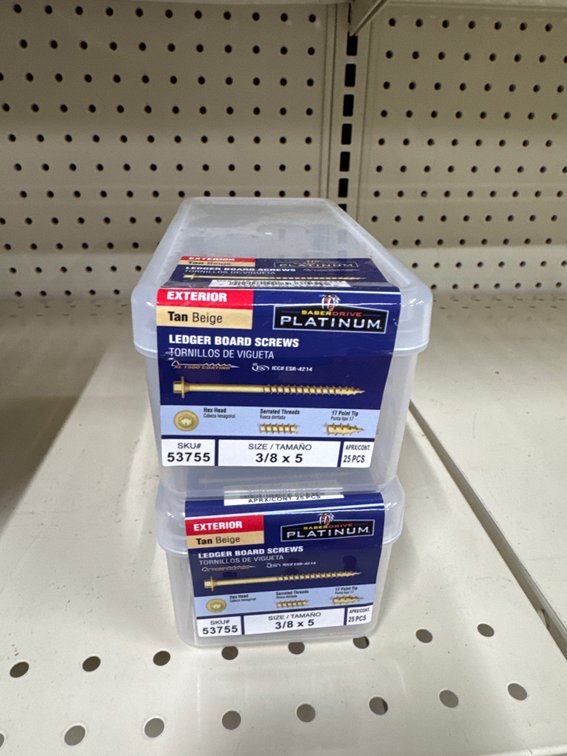 Lot of 2 tubs ledger board screws