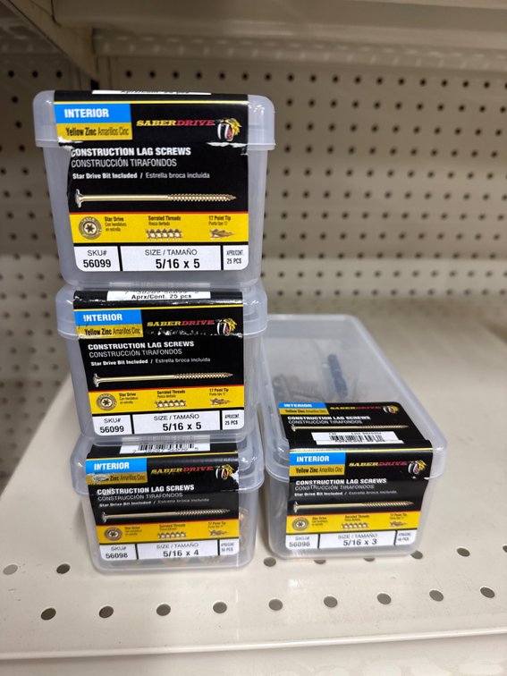 Lot of construction lag screws