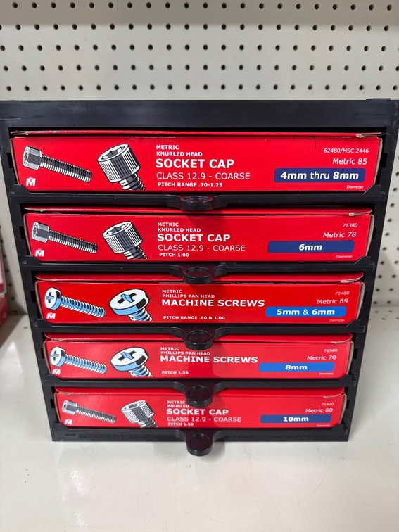 Lot of metric machine socket and socket caps
