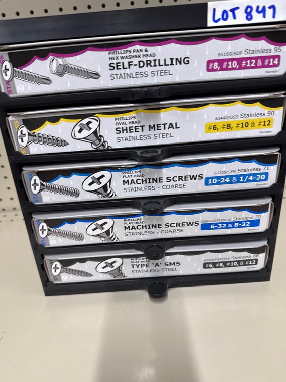 Lot of sheet metal, self drilling, and machine screws