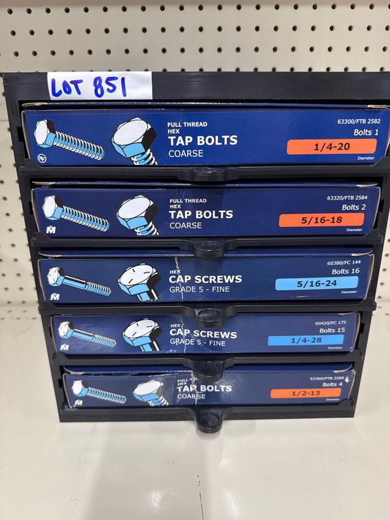 Lot of tap bolts and cap screws
