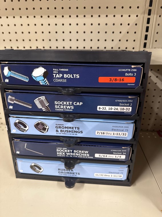Lot of tap bolts, grommets, bushings