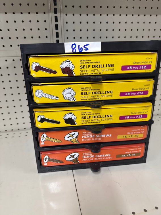 Lot of self drilling and hinge screws