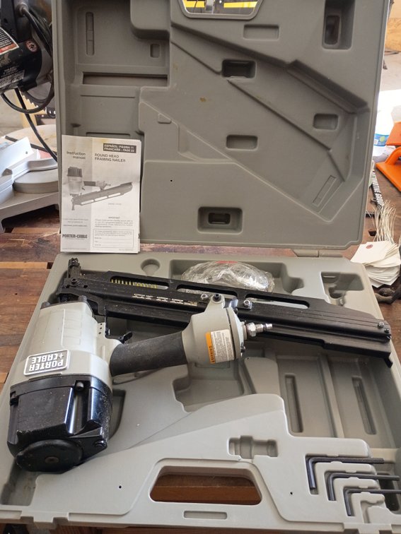 Porter-Cable FR350 Series Pneumatic Framing Nailer (such as the FR350 or FR350A round-head framing nailer) packed in its original plastic molded carrying case