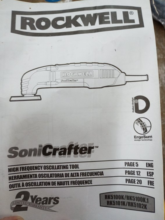 Rockwell Sonicrafter tool bag and tool