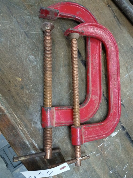 2 8-in Red c clamps
