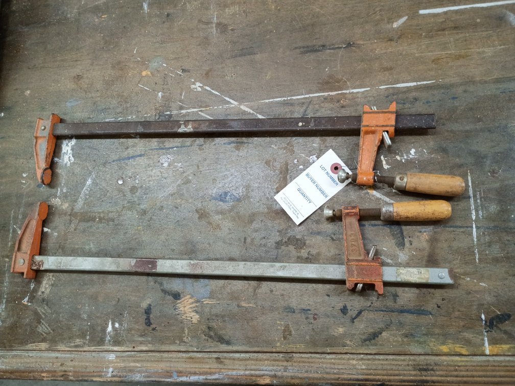 2 21 in vintage Jorgensen Steel Bar Clamps