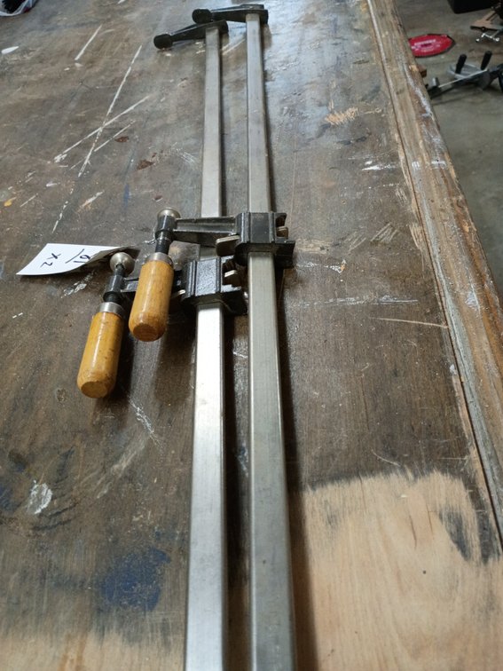 Two 32 in Pittsburgh f clamps