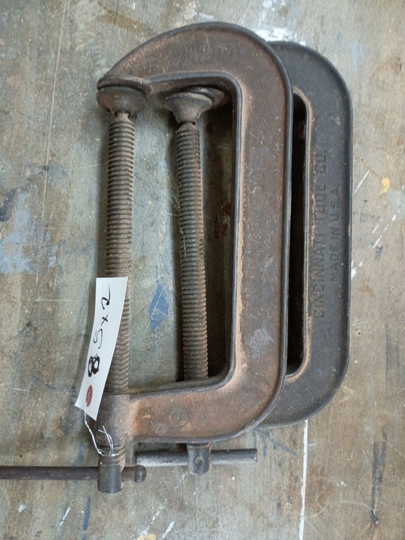 2 Cincinnati tool company 8-in c clamps
