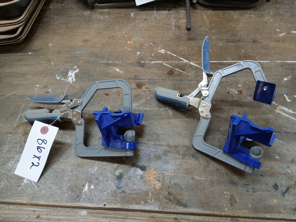 two Kreg 90-Degree Corner Clamps with Automaxx (