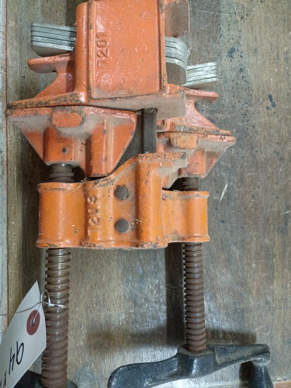 2 heavy-duty Jorgensen No. 7201 / No. 7203 I-beam bar clamp