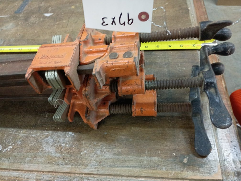 3 vintage Jorgensen Steel I-Bar Clamp (Model 72 series) featuring a cast iron sliding head and a multi-disc steel clutch design