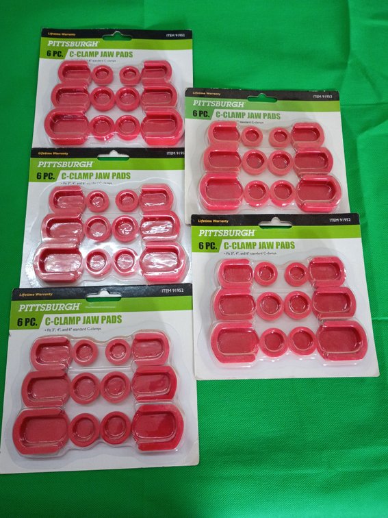 5 sets of Pittsburgh c-clamp jaw pads