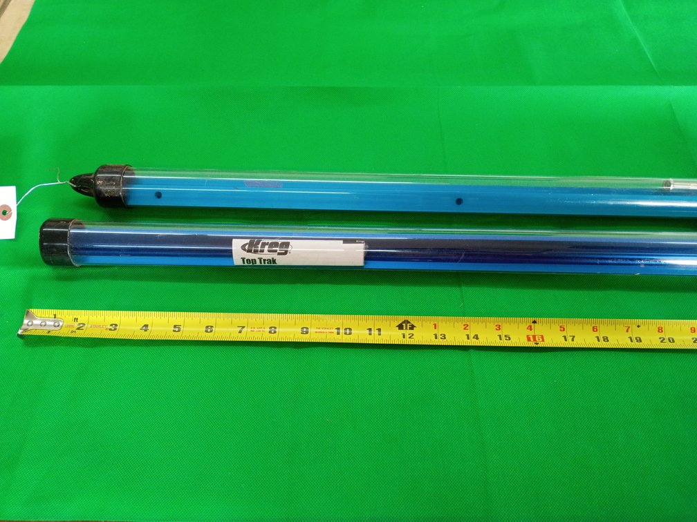 Kreg Top Trak extruded aluminum profiles used for building workshop fences and miter saw stations