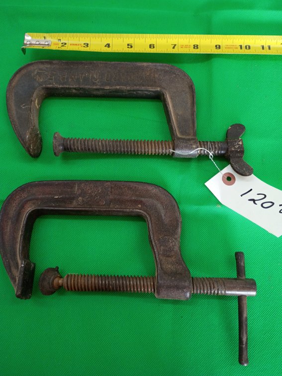 Two vintage c clamps
