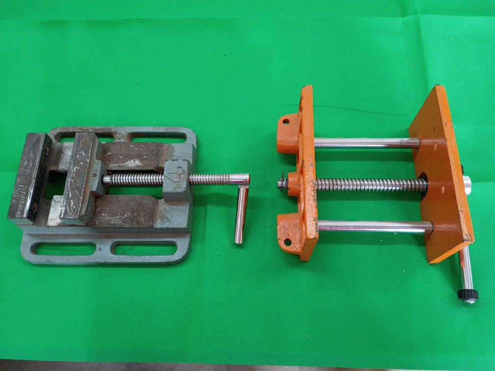 Two drill press vise