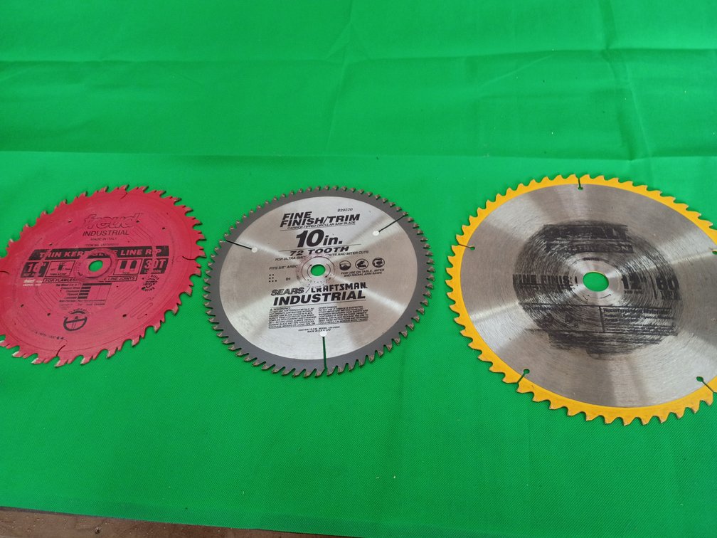 Three saw blades