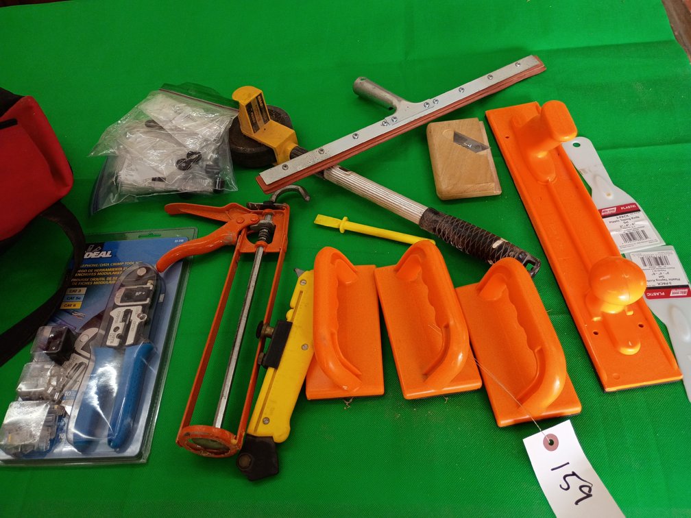Miscellaneous tools in a husky bag