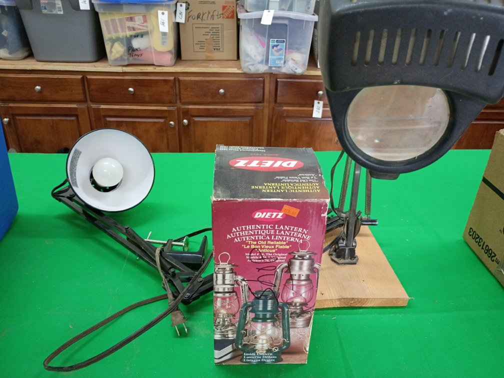 New in the box authentic lantern and shop light