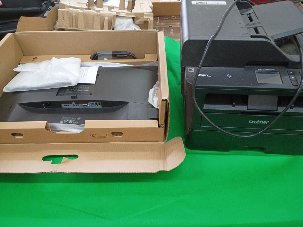 Dell monitor new inbox and a brother printer