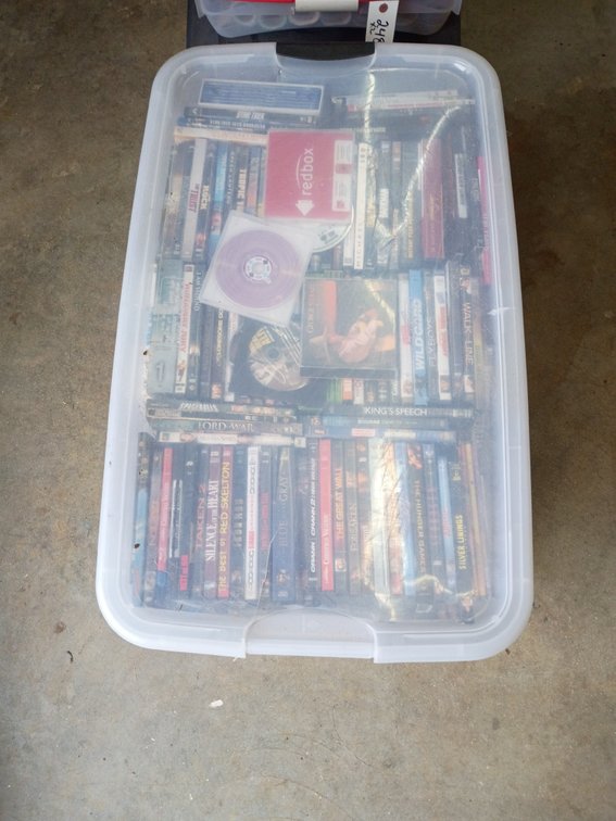 Huge container of DVDs