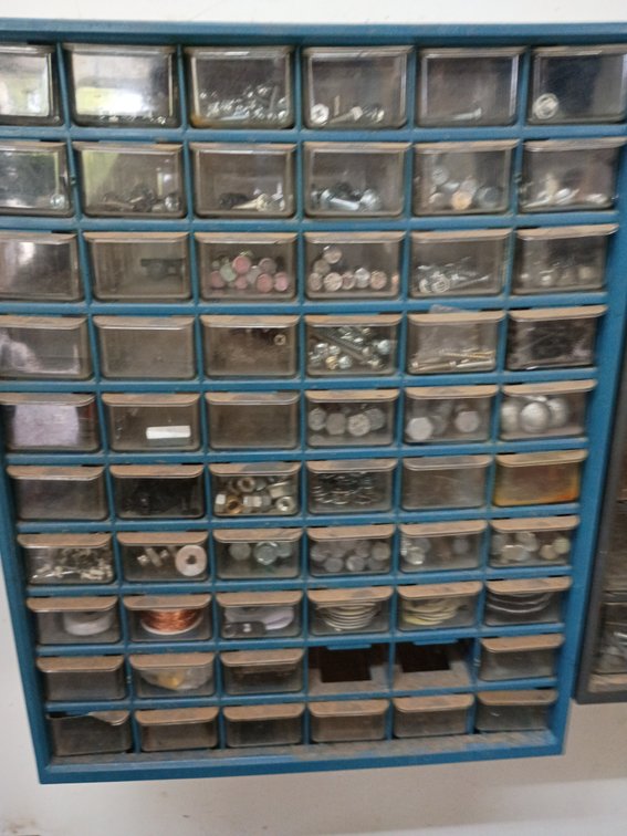 Shop organizer with items