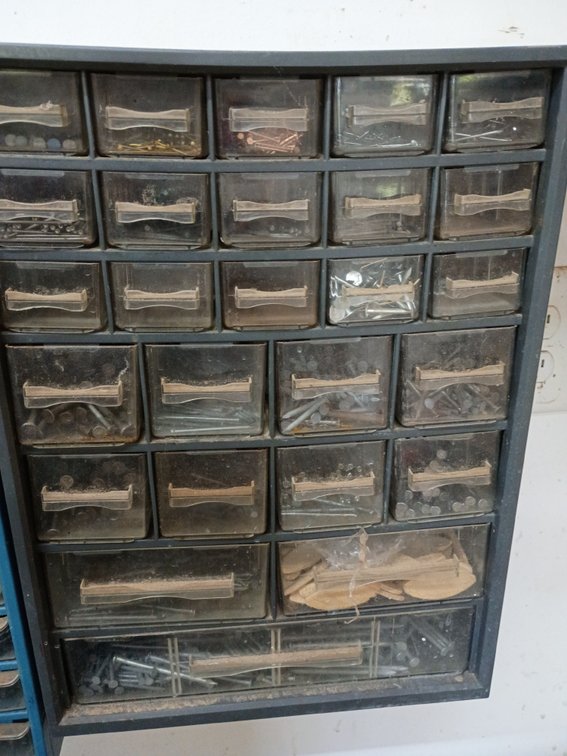 Shop organizer with items