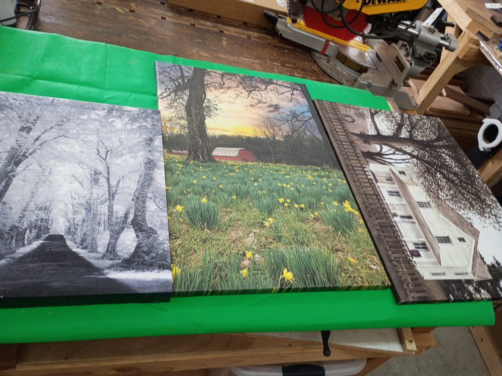 Three canvas photos