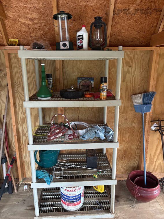 Shelf and contents