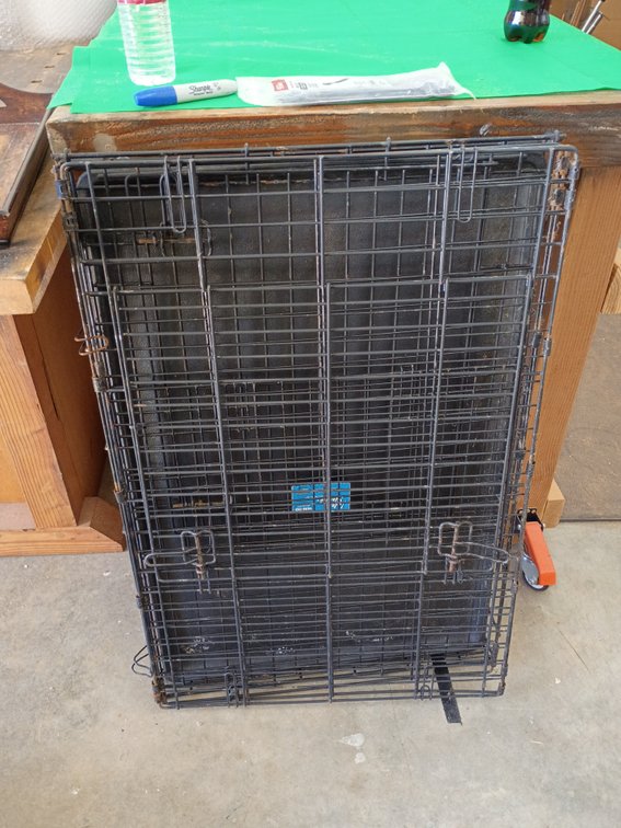 Large dog cage with base