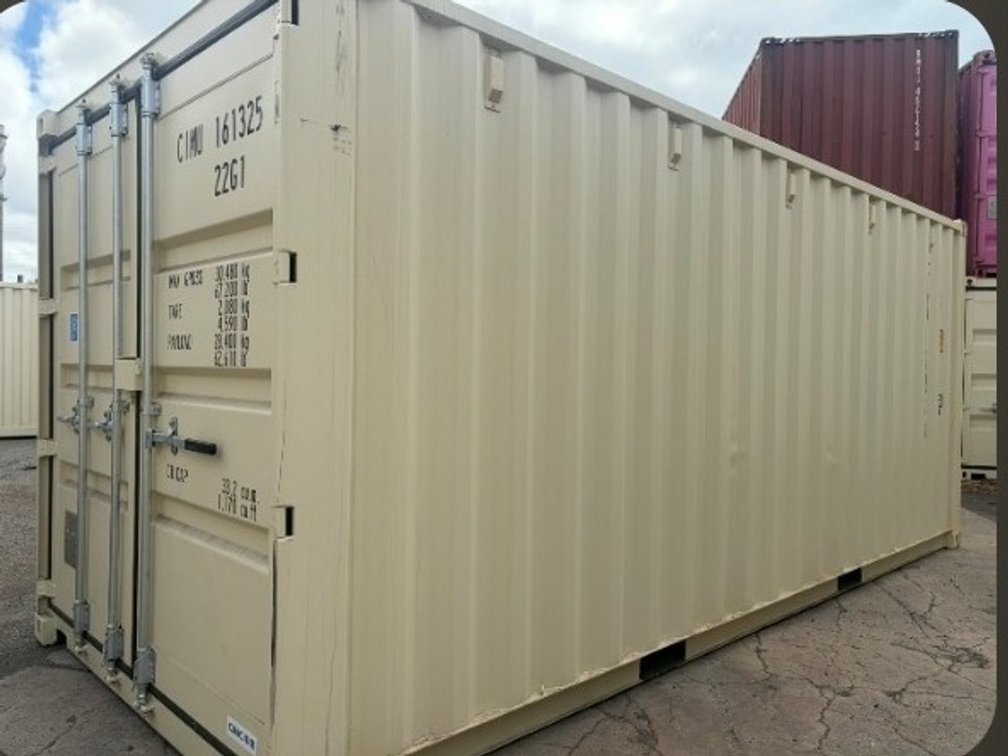 20' High Cube Single-Trip Shipping Container – Tan – CIMU1613256 – OFF-SITE: KAPOLEI