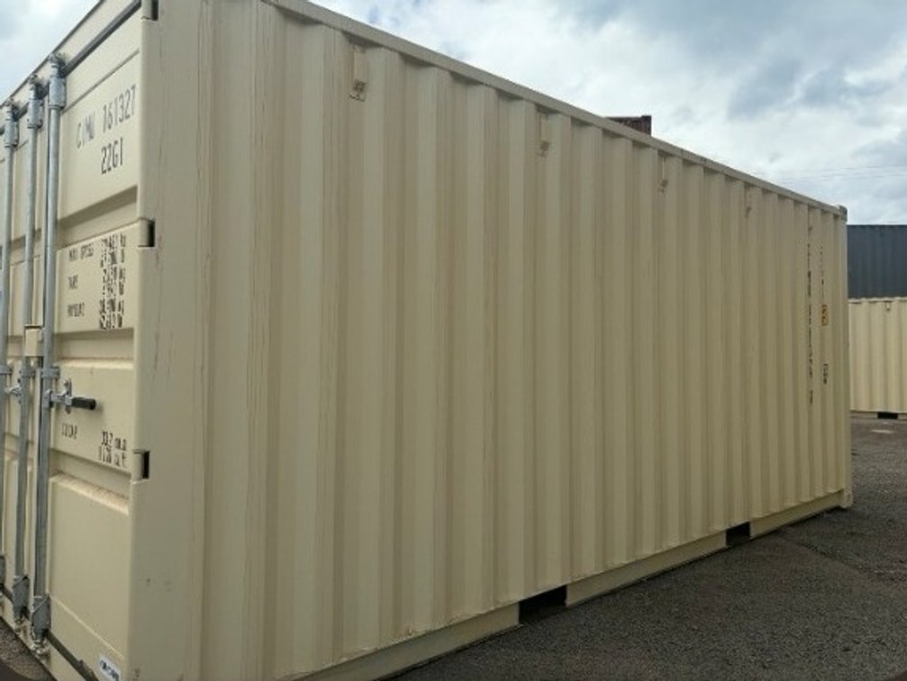 20' High Cube Single-Trip Shipping Container – Tan – CIMU1613277 – OFF-SITE: KAPOLEI