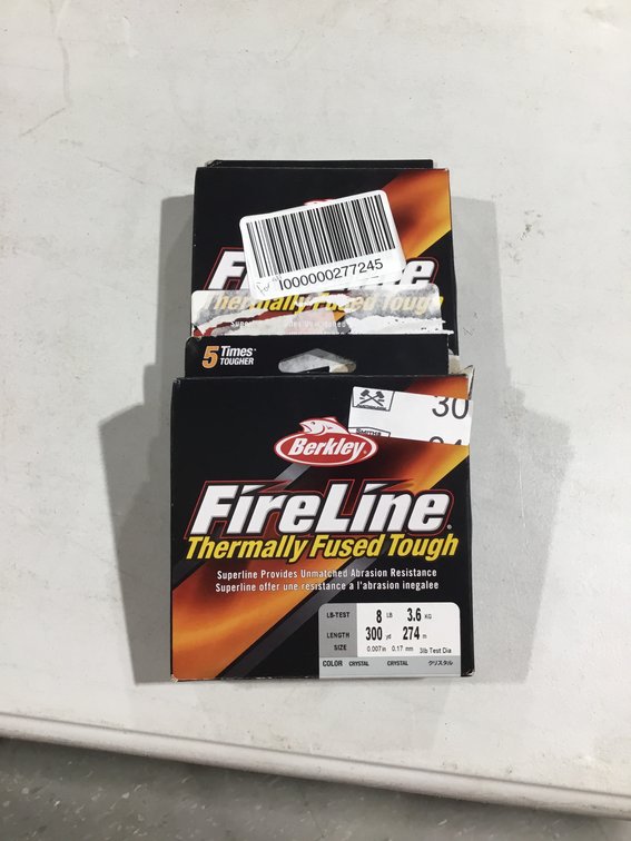 2-Berkley FireLine Thermally Fused Superline 8lb test fishing line