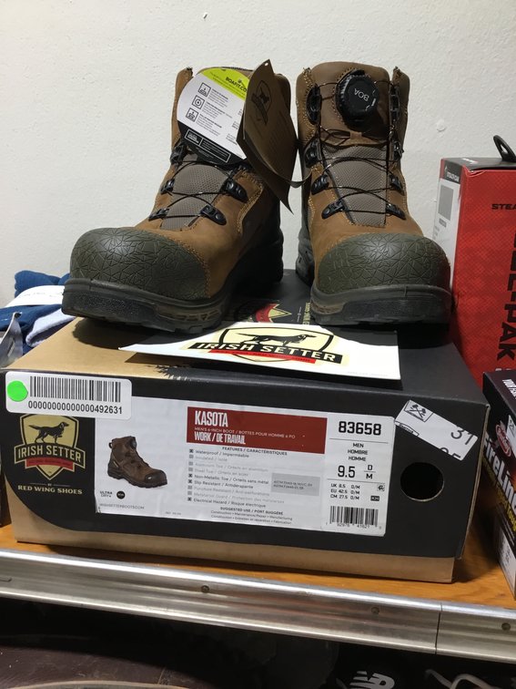 New Irish Setter Kasota 6-inch Men's Work Boots size 9.5