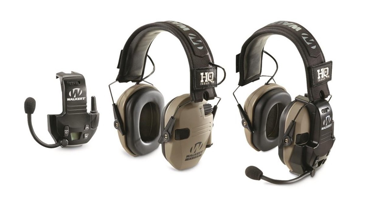New HQ ISSUE Walker's Razor Electronic Ear Muffs with Walkie Talkie, 2 Pack|