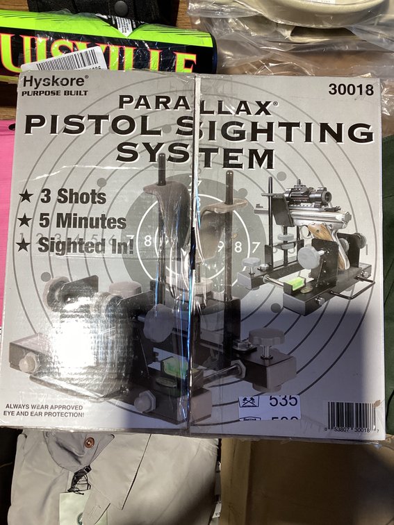 Parallax pistol sighting system