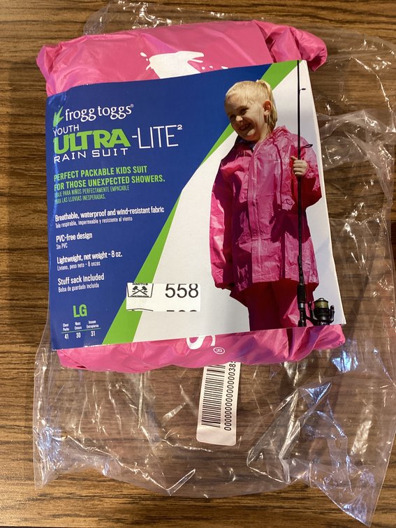 Frogg toggs youth ultra lite rain suit Lg