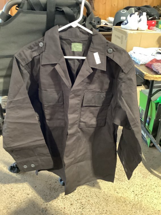 New shoulder button brown shirt