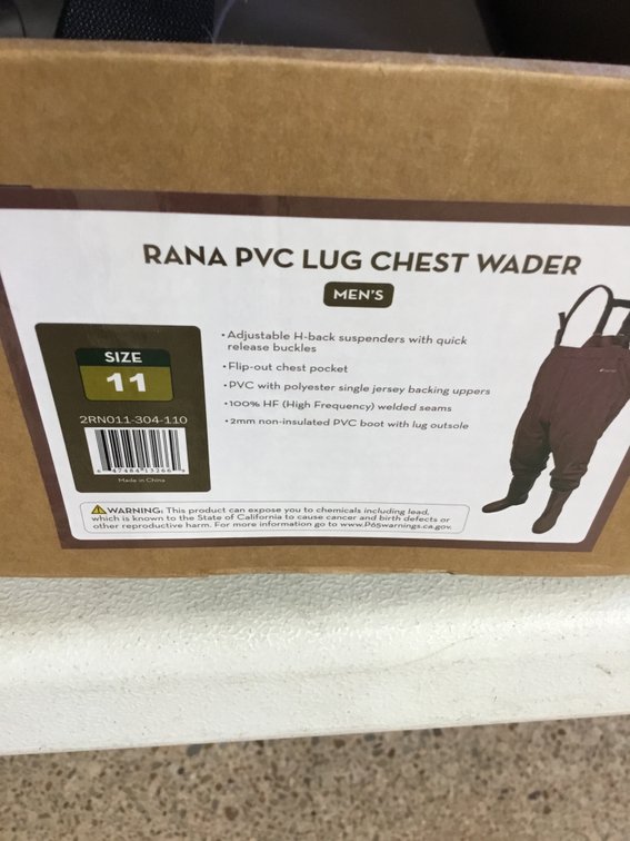 Frog toggs waders size 11 new in box