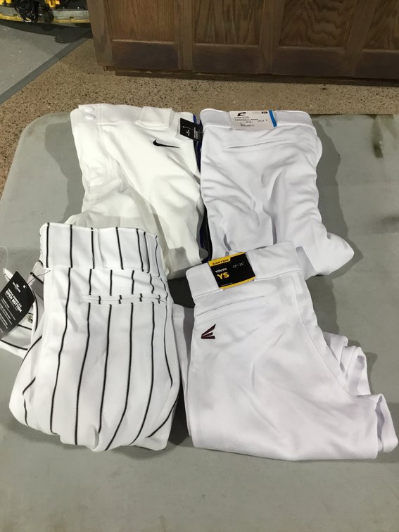 4-PAirsof youth, baseball pants XS and XL