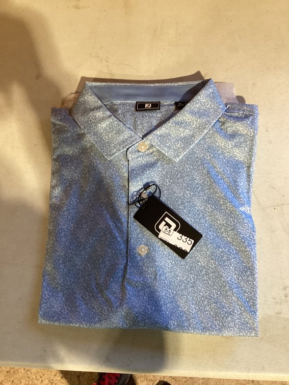 Mens light blue footjoy polo