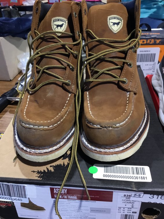 Irish Setter Ashby Aluminum Toe Work Boot  men’s size 9