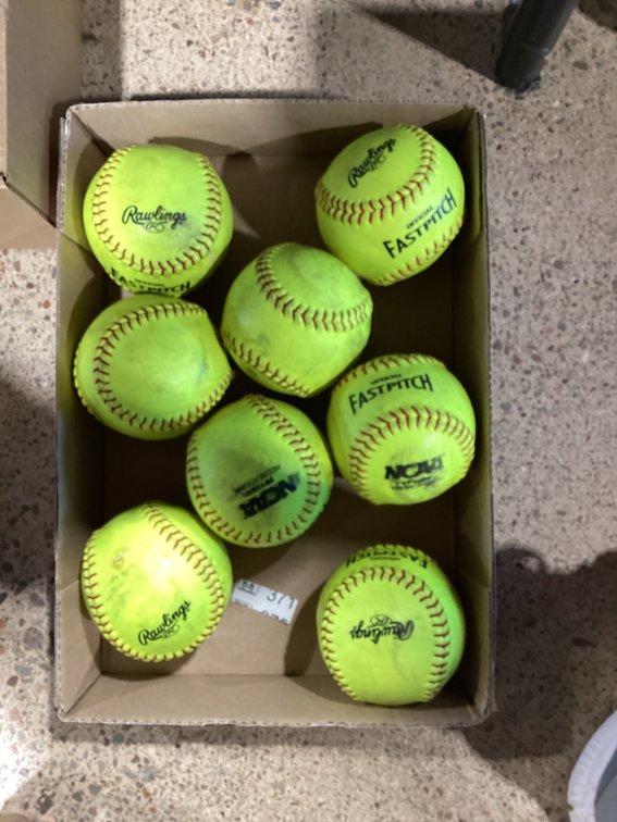 Group of 8 softballs