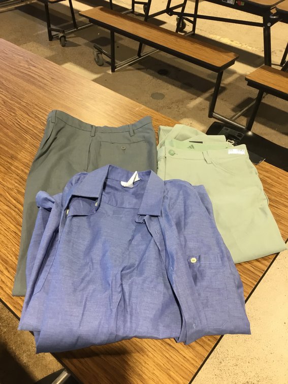 New Adidas slacks 36x30, and more