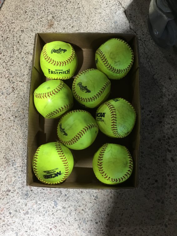 Rawlings NCAA / Official League Fastpitch Softballs 8 total