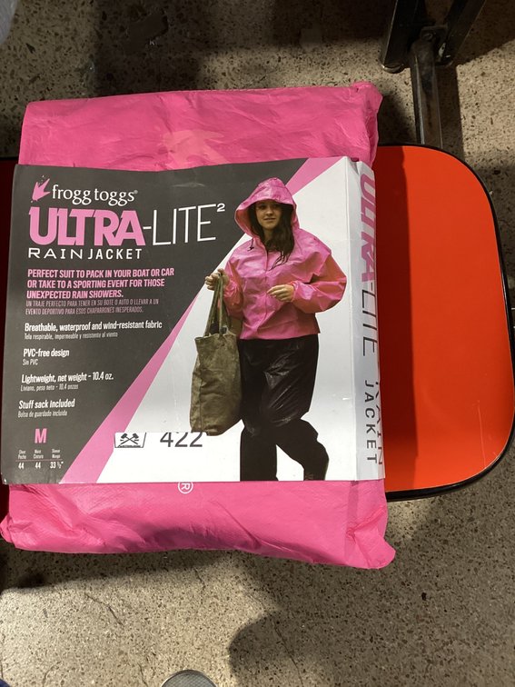 Ultra lite rain jacket sz medium